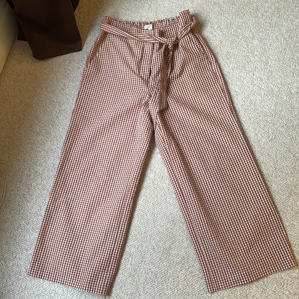 Loft size small red and white checkered pants